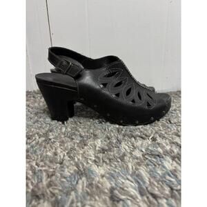 Dansko Shoes Womens 39 8.5 Rowena Caged Slingback Hooded Open Toe Leather Studs